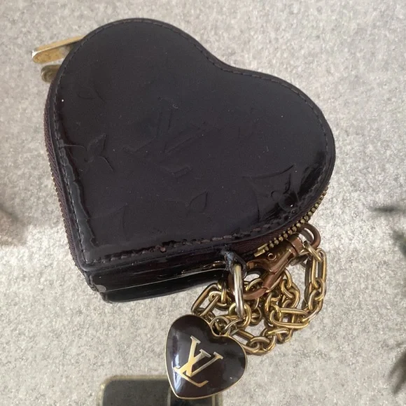 Louis Vuitton heart key chain change purse
